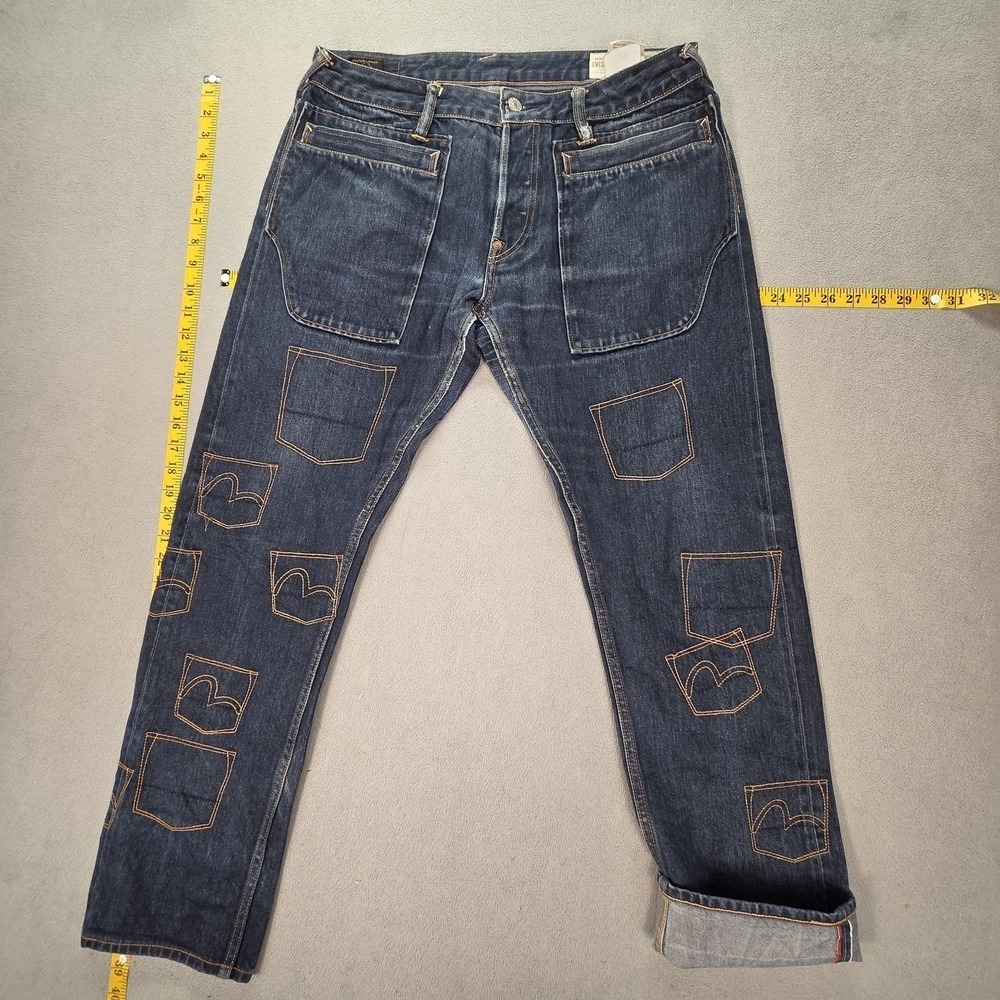 Evisu Jeans Mens Selvedge‎ Lot 2008 Embroidered Fits 32x30